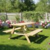 Picknicktisch aus Massivholz – Gartengarnitur mit Sitzbänken pickniktisch gartengarnitur sitzgruppe garten terrasse balkon