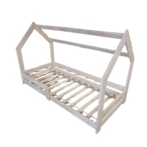 hausbett / tipi bett aus massivholz – naturholz – inkl. lattenrost