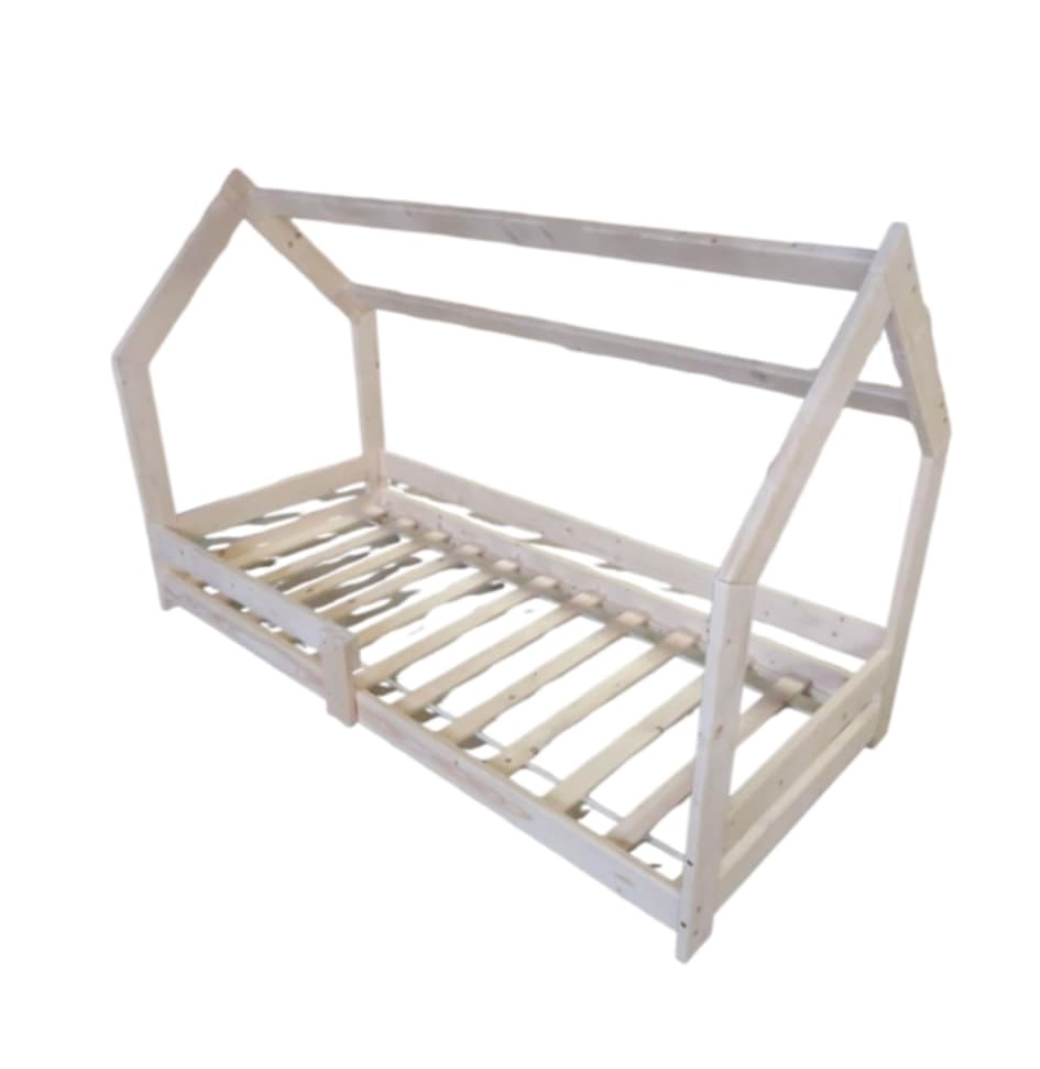 hausbett / tipi bett aus massivholz – naturholz – inkl. lattenrost hausbett / tipi bett aus massivholz – naturholz – inkl. lattenrost