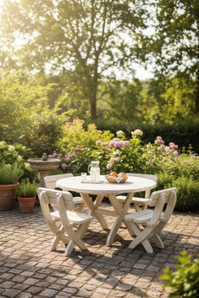 massive gartenmöbel rund tisch stühle set massive gartenmöbel rund tisch stühle set