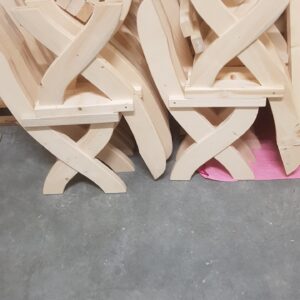 gartenmöbel aus massivholz – tisch, bänke im set