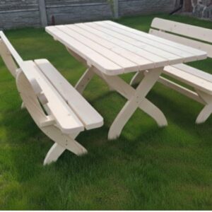 gartenmöbel aus massivholz – tisch, bänke & stühle im set (kopia)